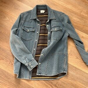 Flint and Tinder blanket lined denim shirt jacket (M)